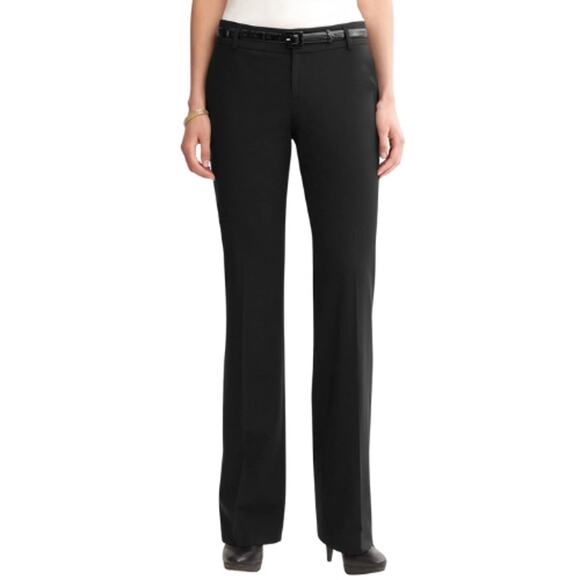 Banana Republic Martin Fit Wool Blend Trousers in Black EUC Size 4P - Picture 1 of 3